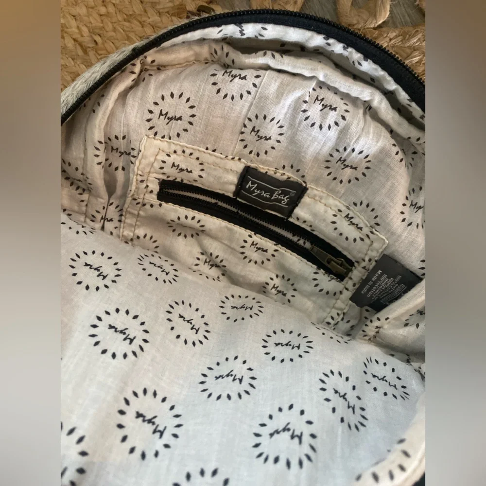 Myra Bag Cowhide Leather with Hair  Mini Backpack